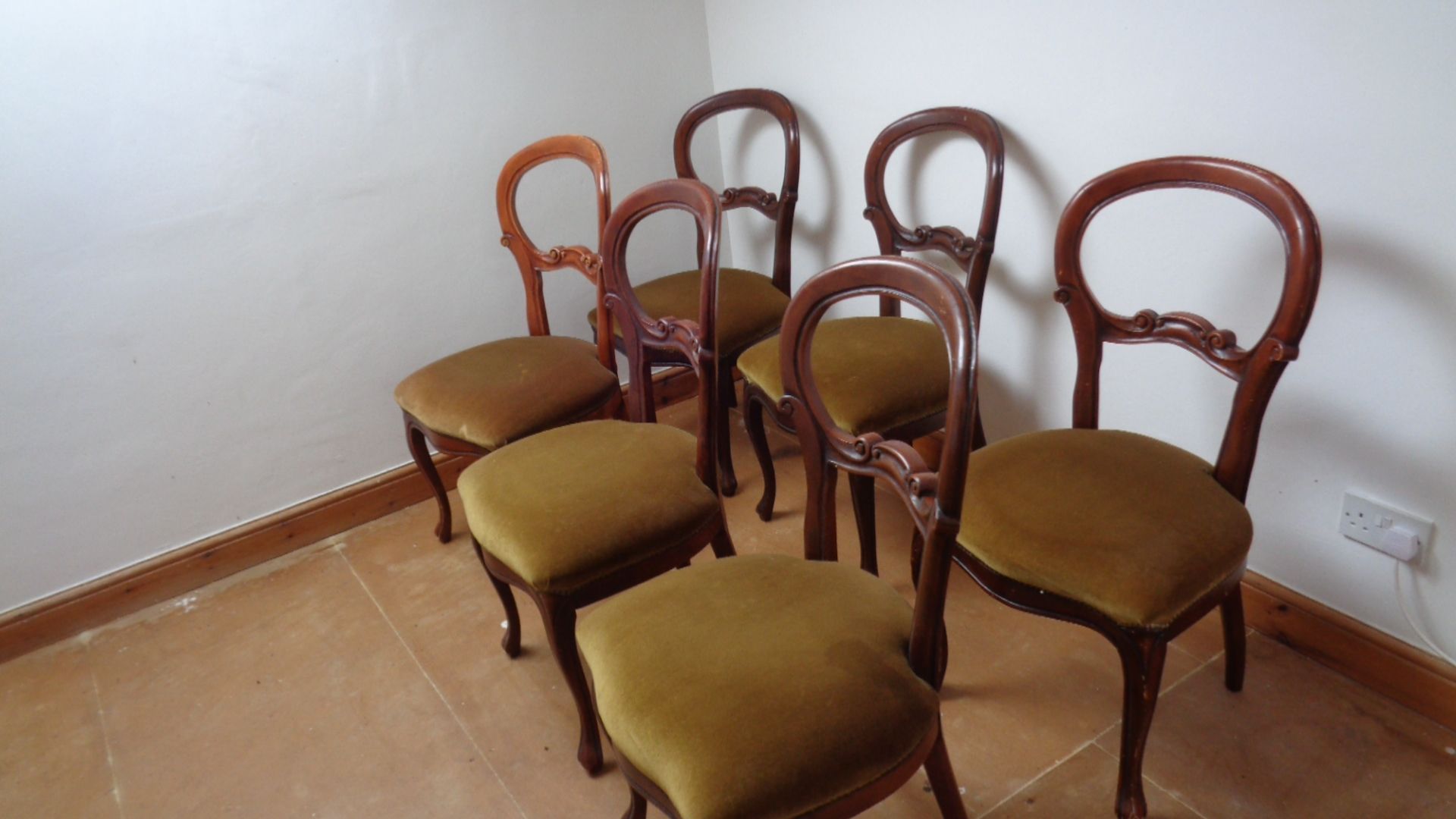 Set Of 6 Mahogany Dinning Room Chairs - Bild 2 aus 3