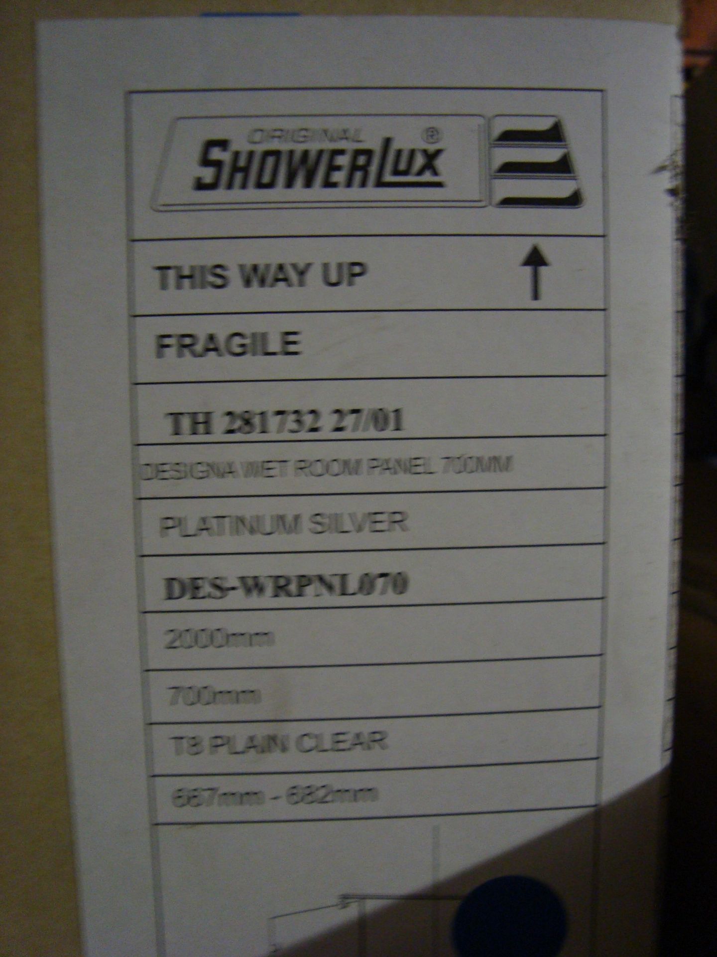 Showerlux "Design" 700Mm Shower Panel Boxed And New - Image 2 of 2