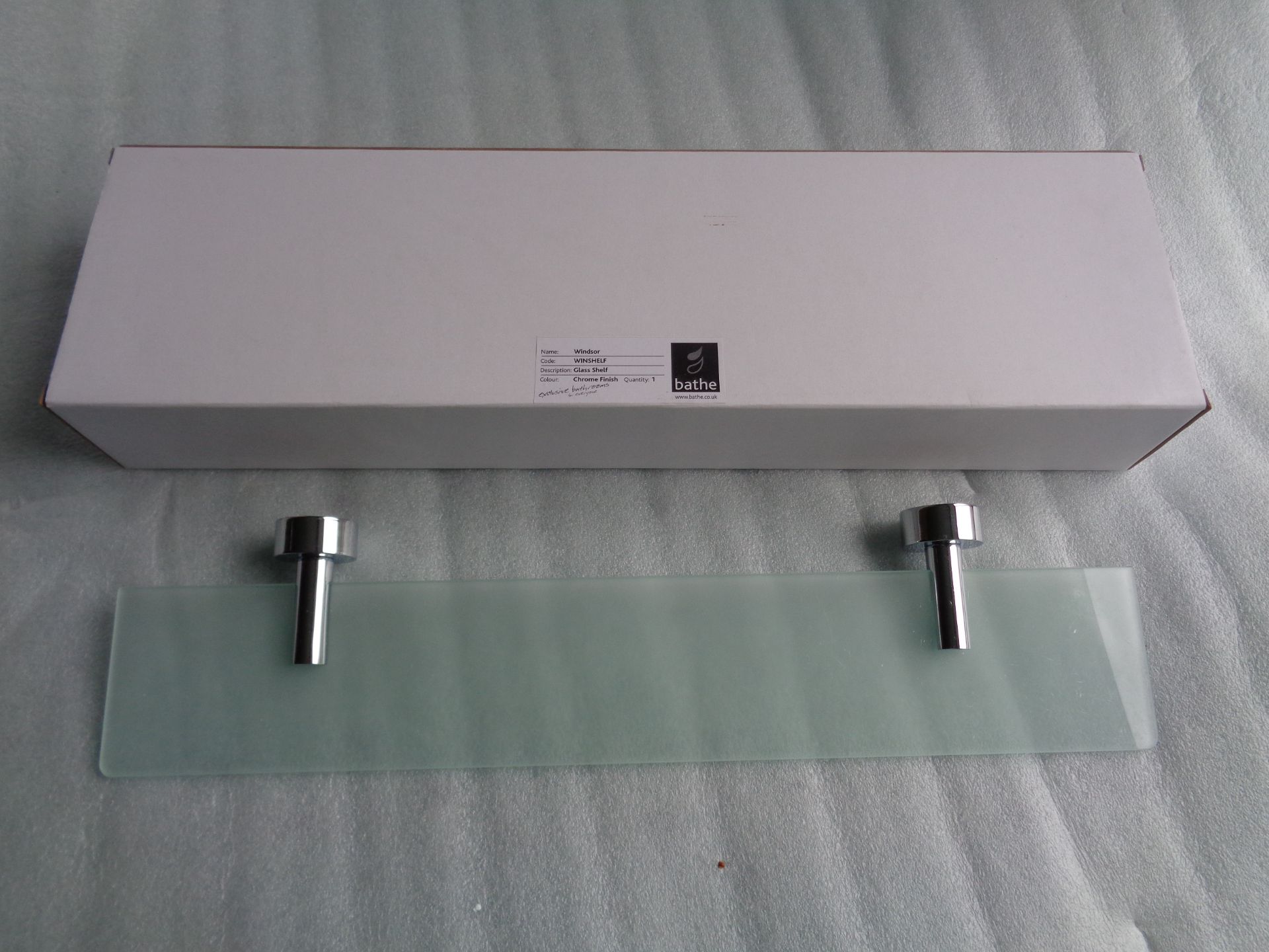 2 X Win Glass Shelf Chrome Concealed Fixing Rec Retail £89 Each
