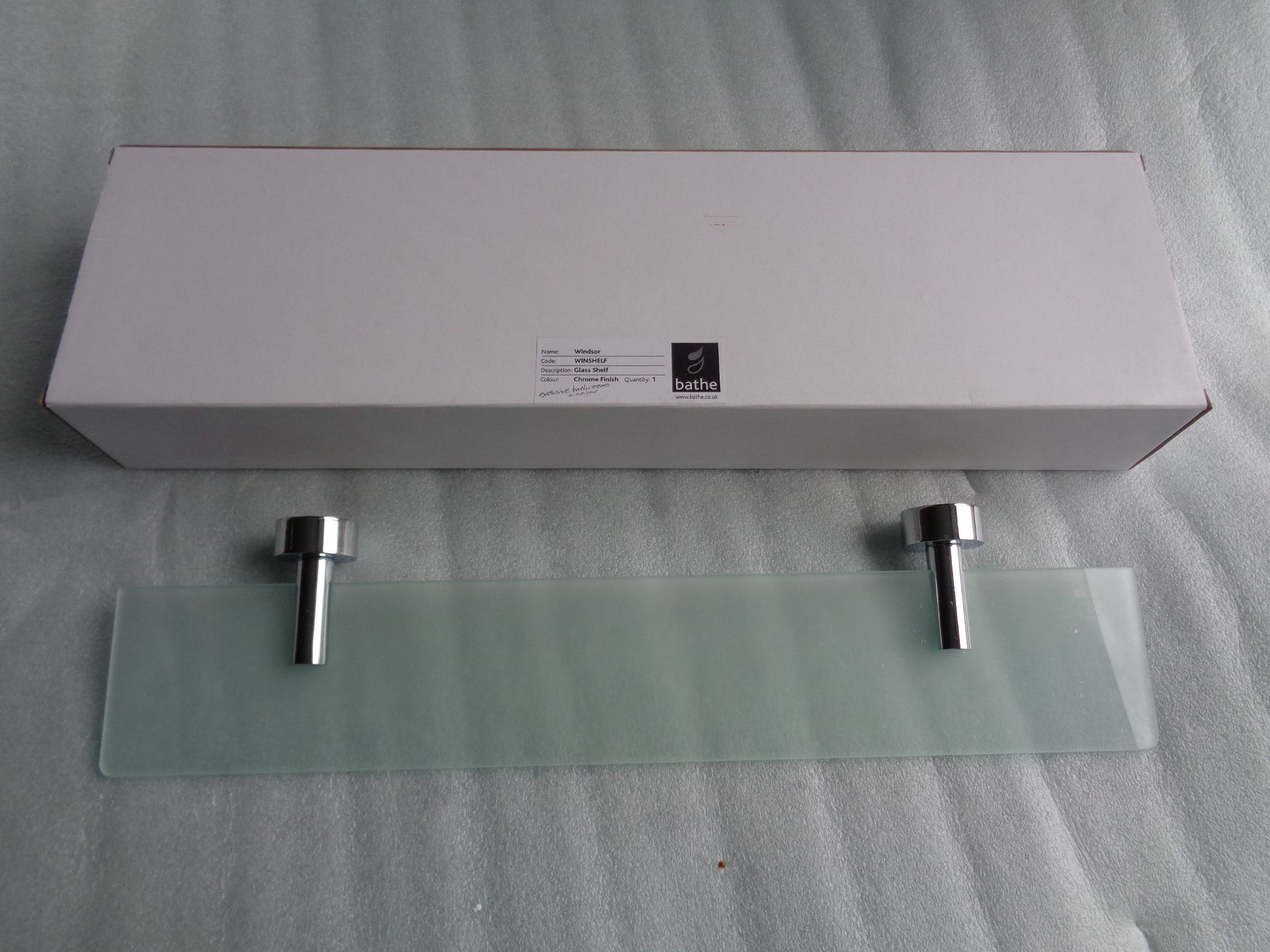 1 X Win Glass Shelf Chrome Concealed Fixing Rec Retail £89 Each