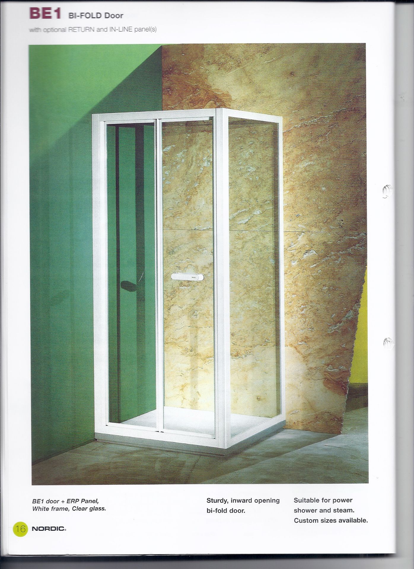 Nordic Bifold Door 700 - 770Mm Code Be1 - 8Mm Clear Glass Rec Retail £819