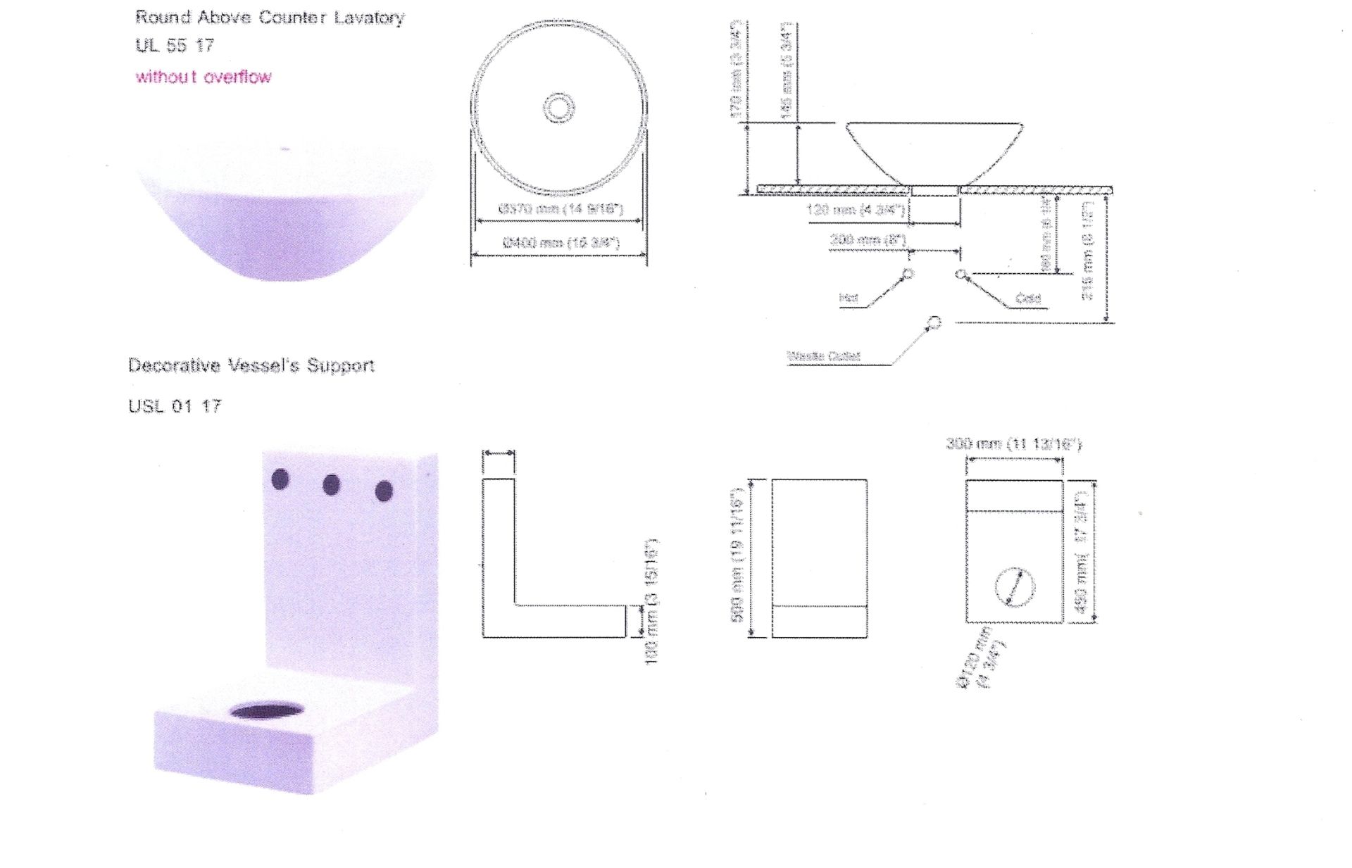 Decca Designed Cloak Basin & Taps Rec Reail £950 - Image 2 of 2