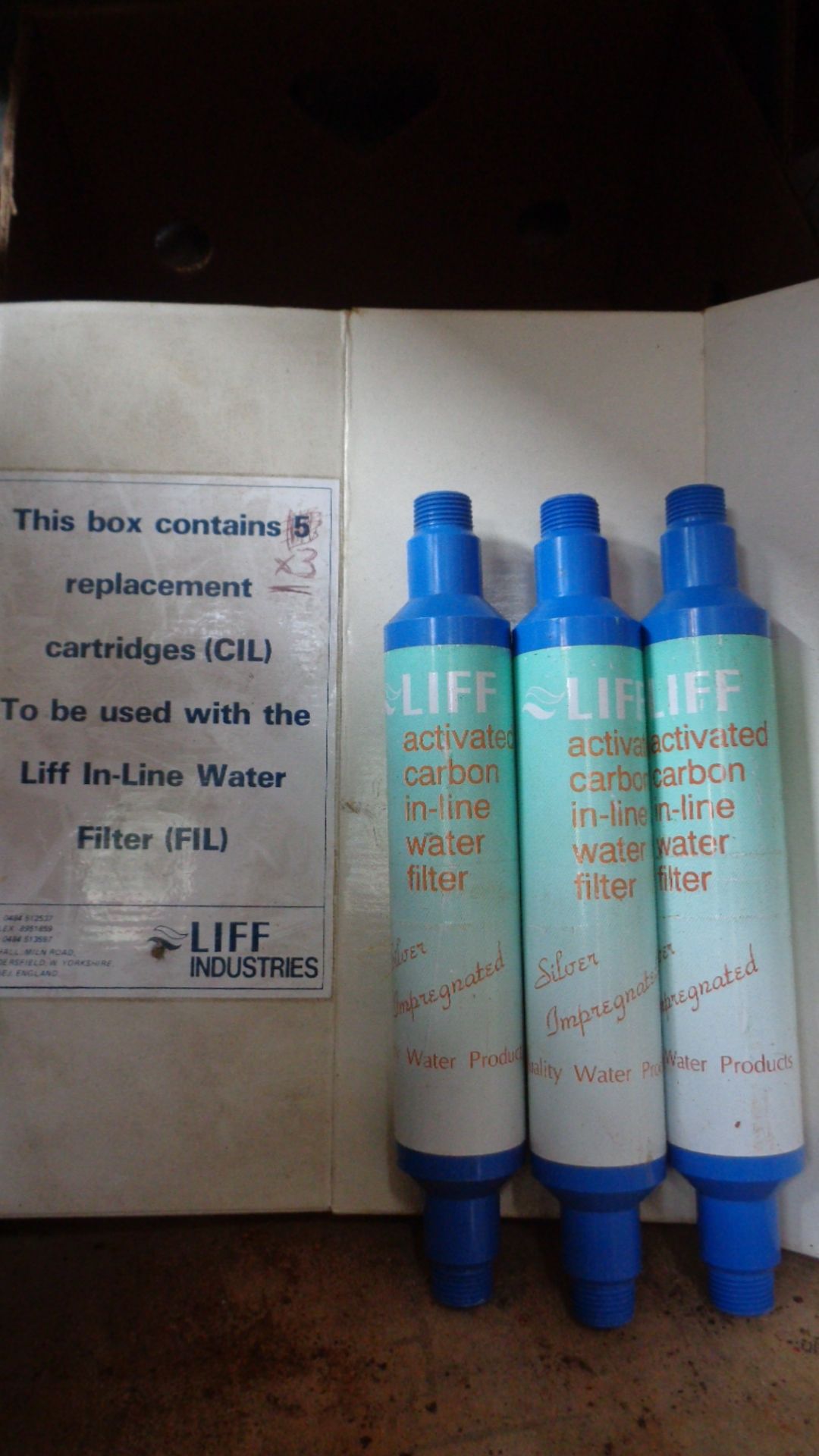 Qty X 3 Liff In Line Replacement Water Filters "Fil"