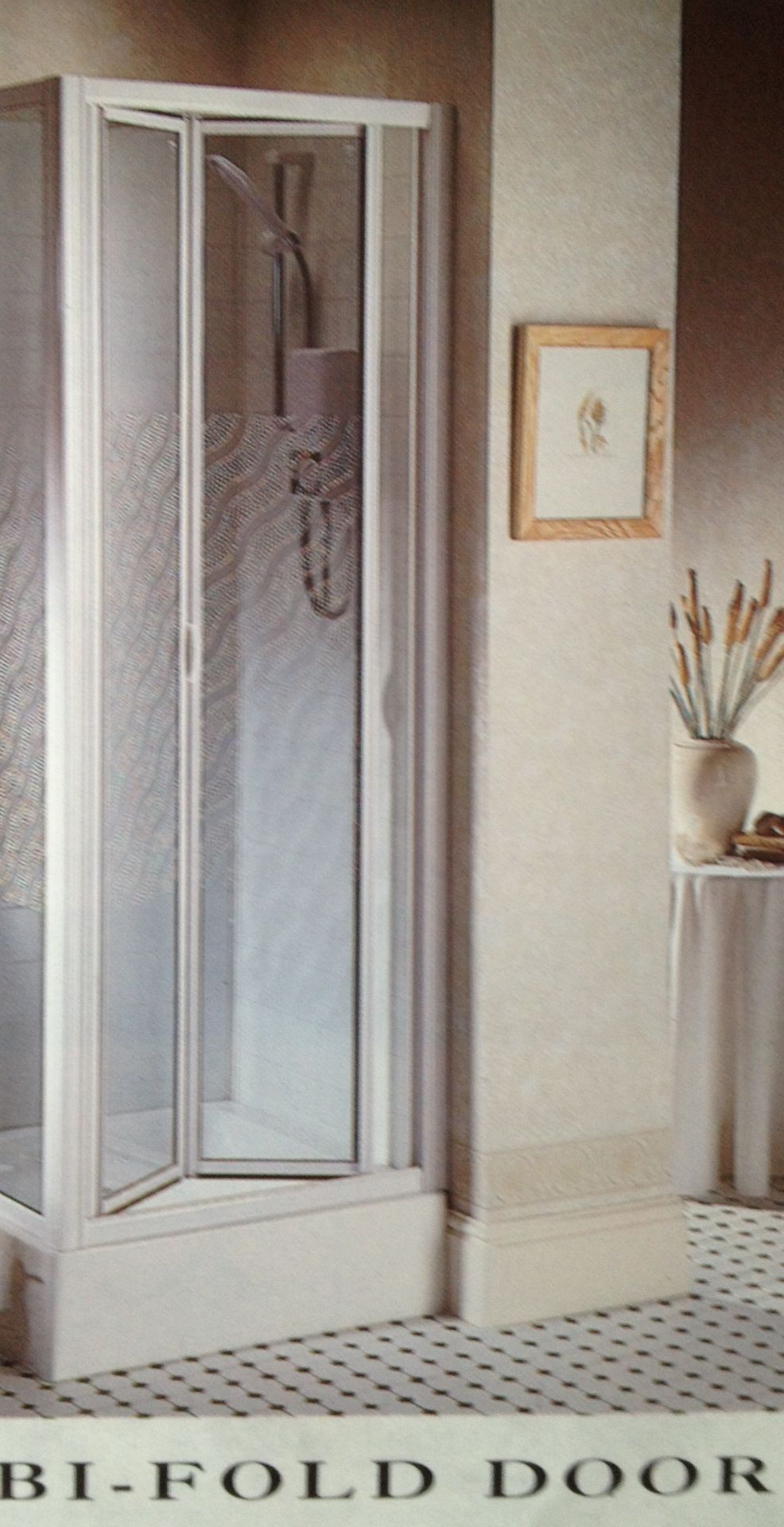 Corum Bifold Shower Door (No Side Panel)Silver 750Mm Modesty Pattern - Bild 2 aus 2