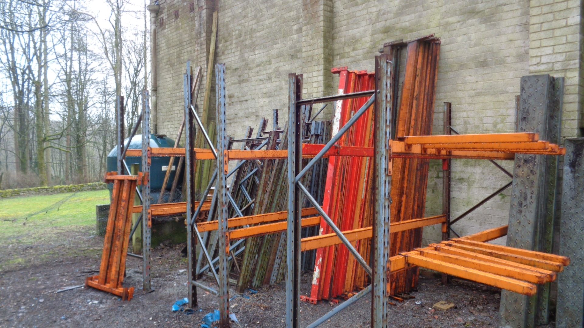 Lot Dexion Shelving Includes Shelving As Erected Plus Approx 29 Cross Menbers Extra Uprights