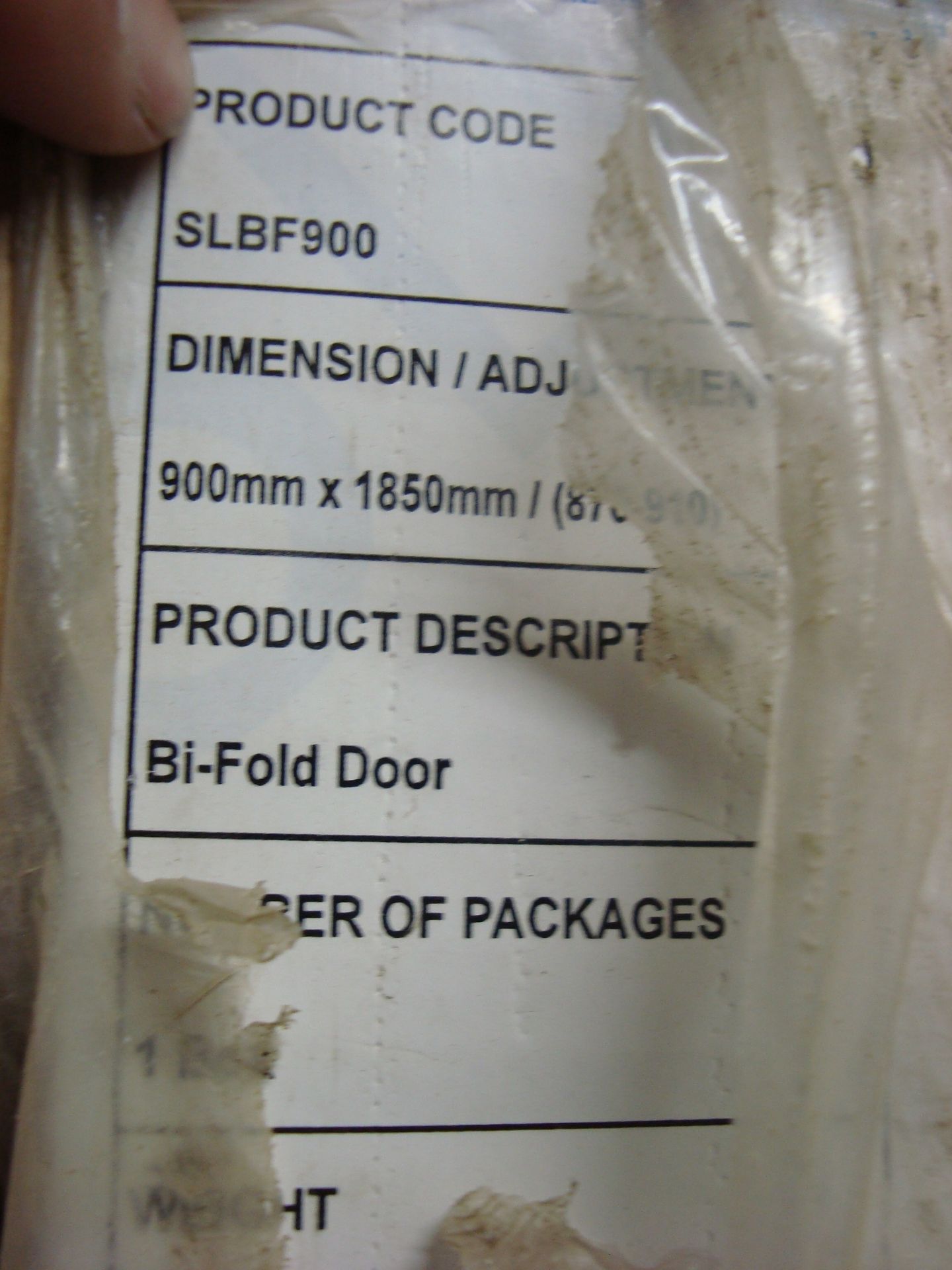 Slogrin 900 Bifold Shower Door Polished Silver Frame 8Mm Thick Glass - Image 3 of 3