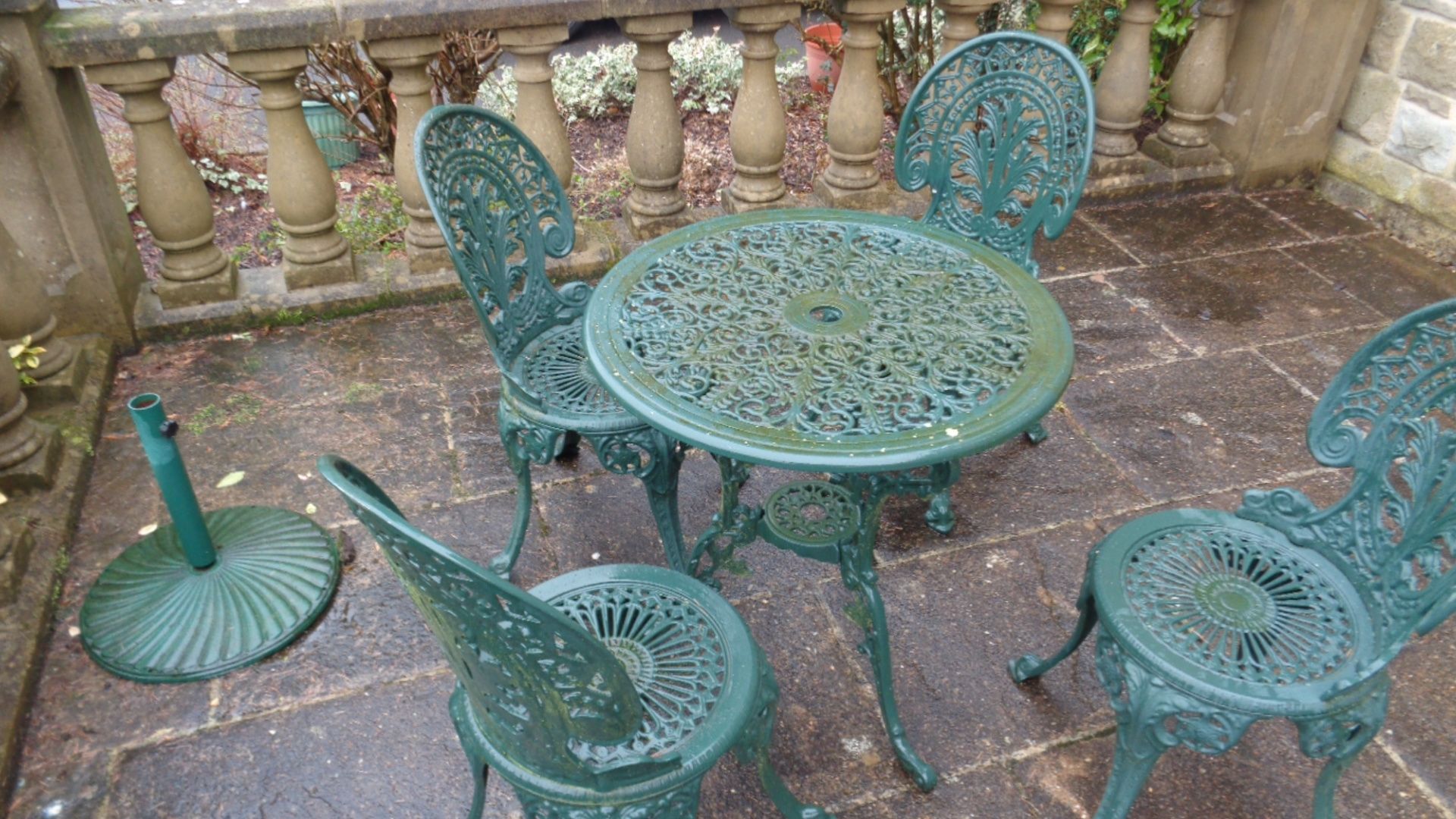 Steel Garden Table And 4 Chairs