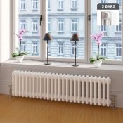 (A6) 300x1188mm White Triple Panel Horizontal Colosseum Traditional Radiator RRP £319.99 Low