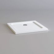 (J187) 800x800mm Square Ultra Slim Stone Shower Tray. RRP £199.99. Low profile ultra slim design Gel