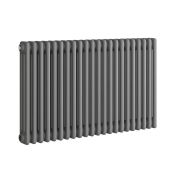 (A117) 600x1000mm Anthracite Triple Panel Horizontal Colosseum Traditional Radiator RRP £574.99 Made