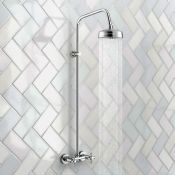(E26) 150mm Head Traditional Exposed Shower Kit. Exposed design makes for a statement piece Stunning