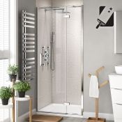 (A19) 900mm - 8mm - Premium EasyClean Hinged Shower Door 8mm EasyClean glass - RRP £524.99 Our glass