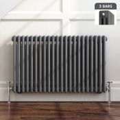 (A52) 600x1000mm Anthracite Triple Panel Horizontal Colosseum Traditional Radiator. RRP £574.99.