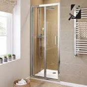 (J176) 800mm - 6mm - Elements EasyClean Bifold Shower Door. RRP £299.99. 6mm Safety Glass - Single-