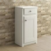 (E127) 400mm Cambridge Clotted Cream Floorstanding Side Cabinet. RRP £299.99. Traditional