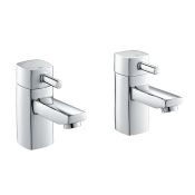 (E139) Melbourne Hot and Cold bath Taps. Chrome Plated Solid Brass 1/4 turn ceramic disc