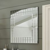 (A201) 600x600mm Mosaic Mirror. RRP £79.99. Decorative edge makes for glamourous viewing Supplied