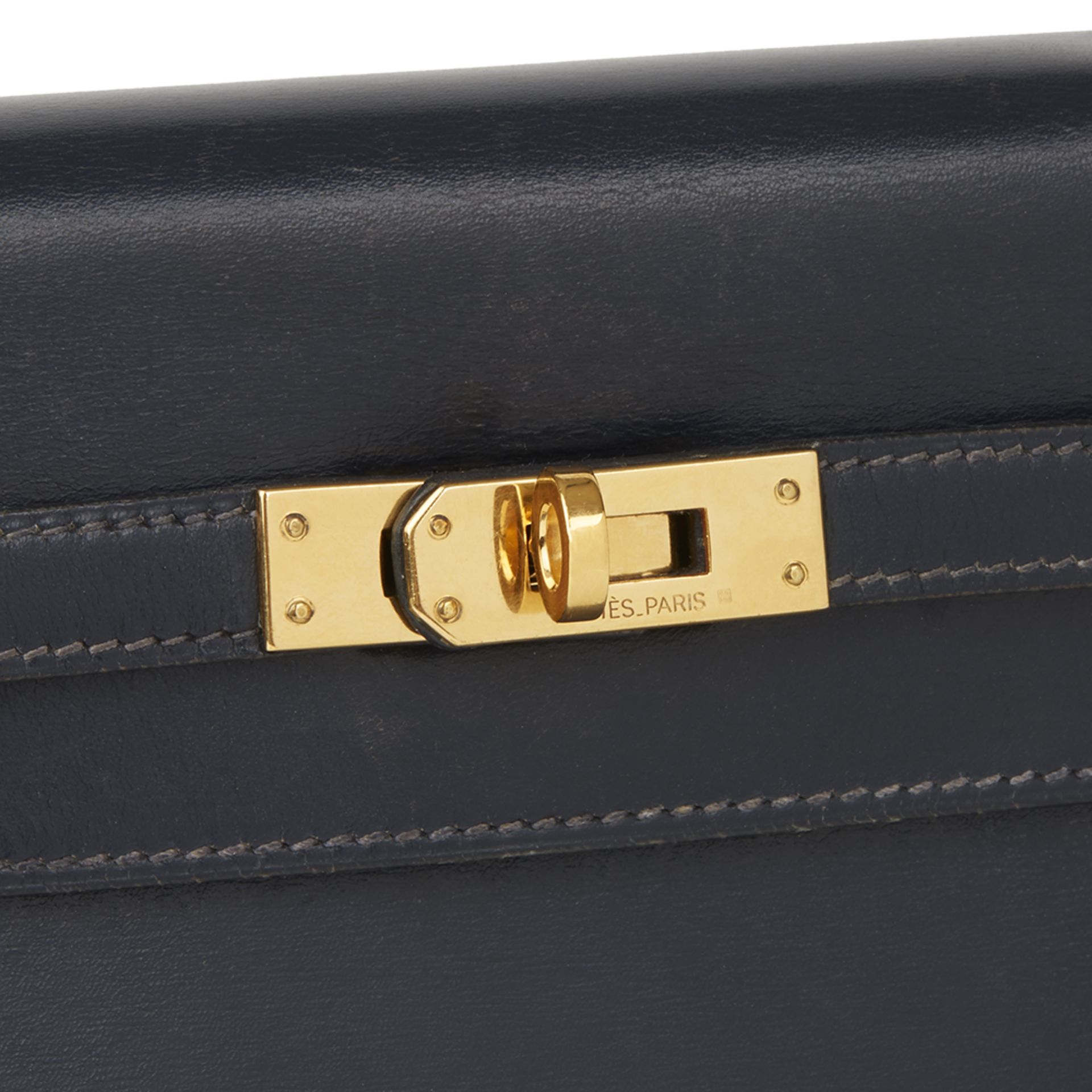 Hermès Navy Box Calf Leather Mini Kelly 20 - Image 11 of 11