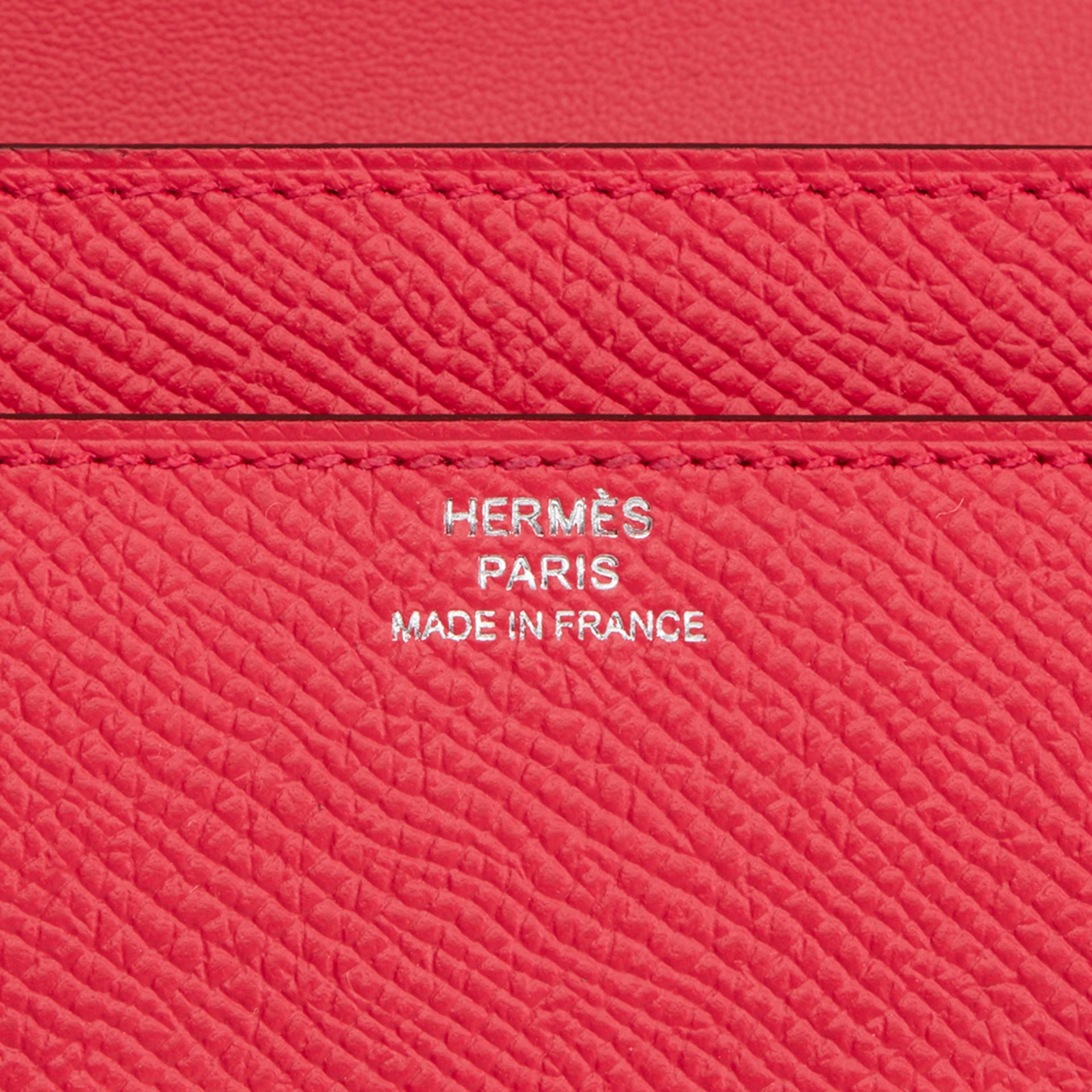 Hermès Rose Extreme Epsom Leather Constance Long Wallet - Image 7 of 10