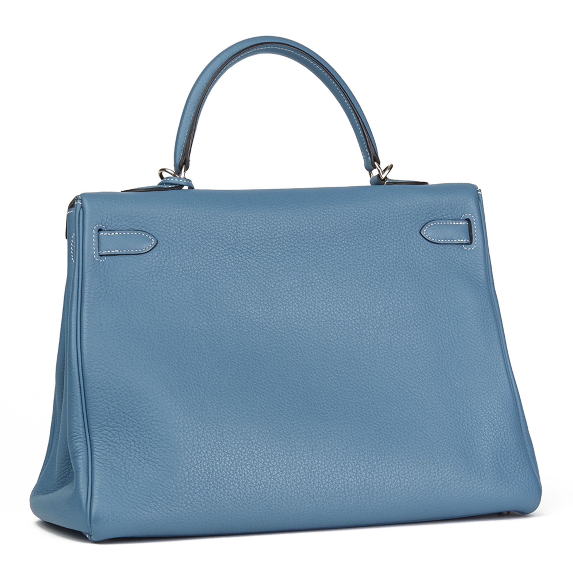 Hermès Blue Jean Togo Leather Kelly 35cm Retourne - Image 4 of 10