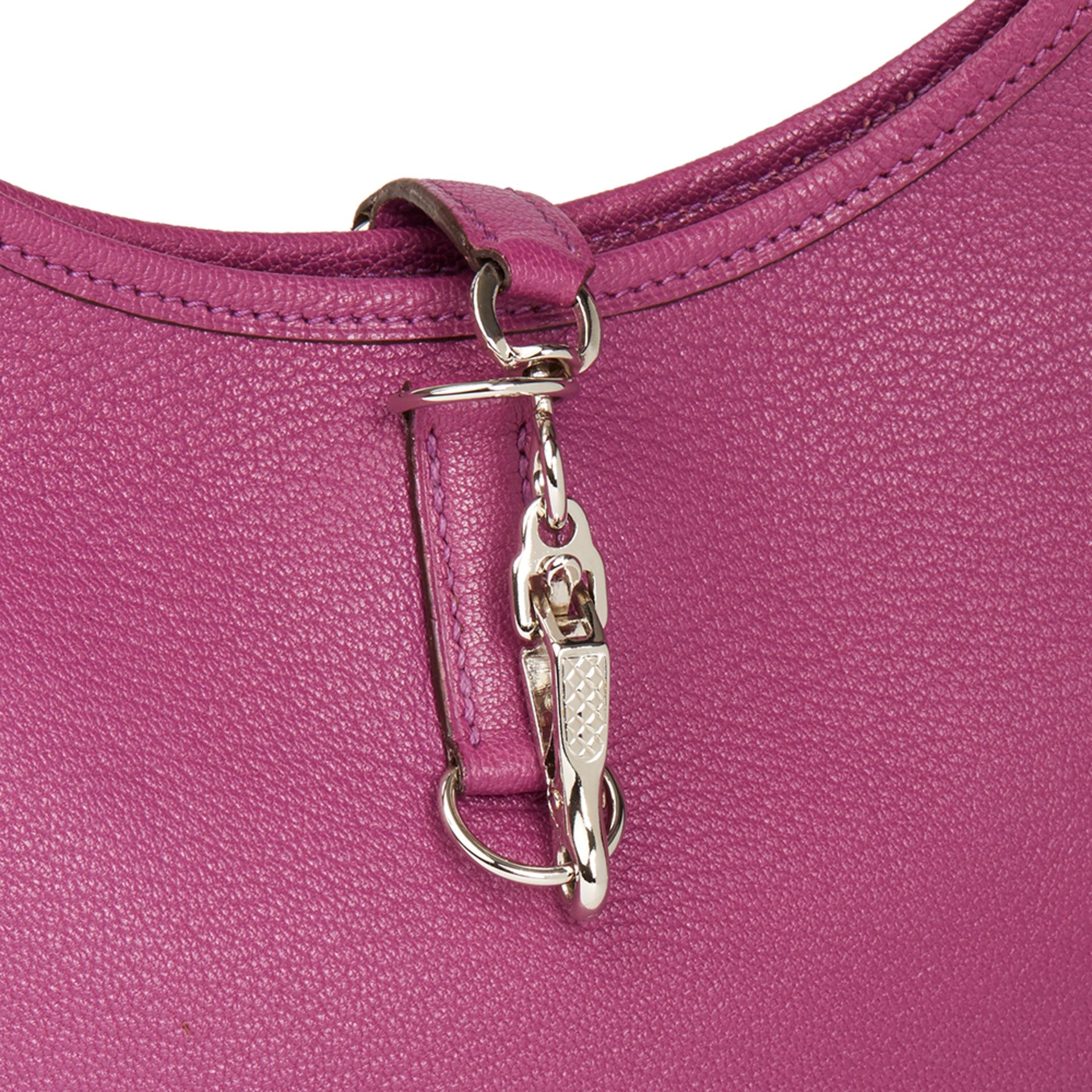 Hermès Cyclamen Chevre Mysore Leather Trim 24 - Image 6 of 10