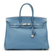 Hermès Blue Jean Togo Leather Birkin 35cm