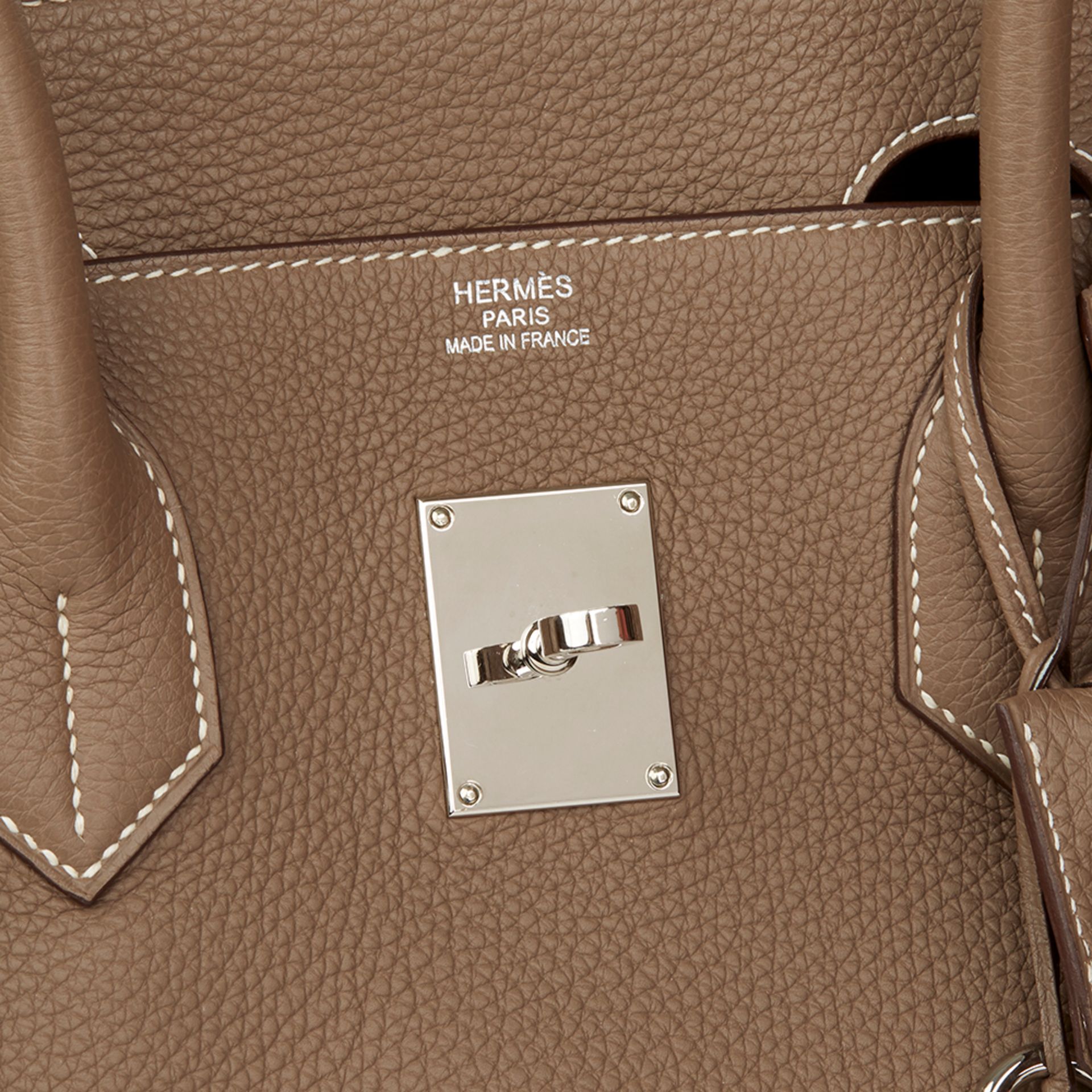 Hermès Etoupe Togo Leather Shoulder Birkin II - Image 7 of 10