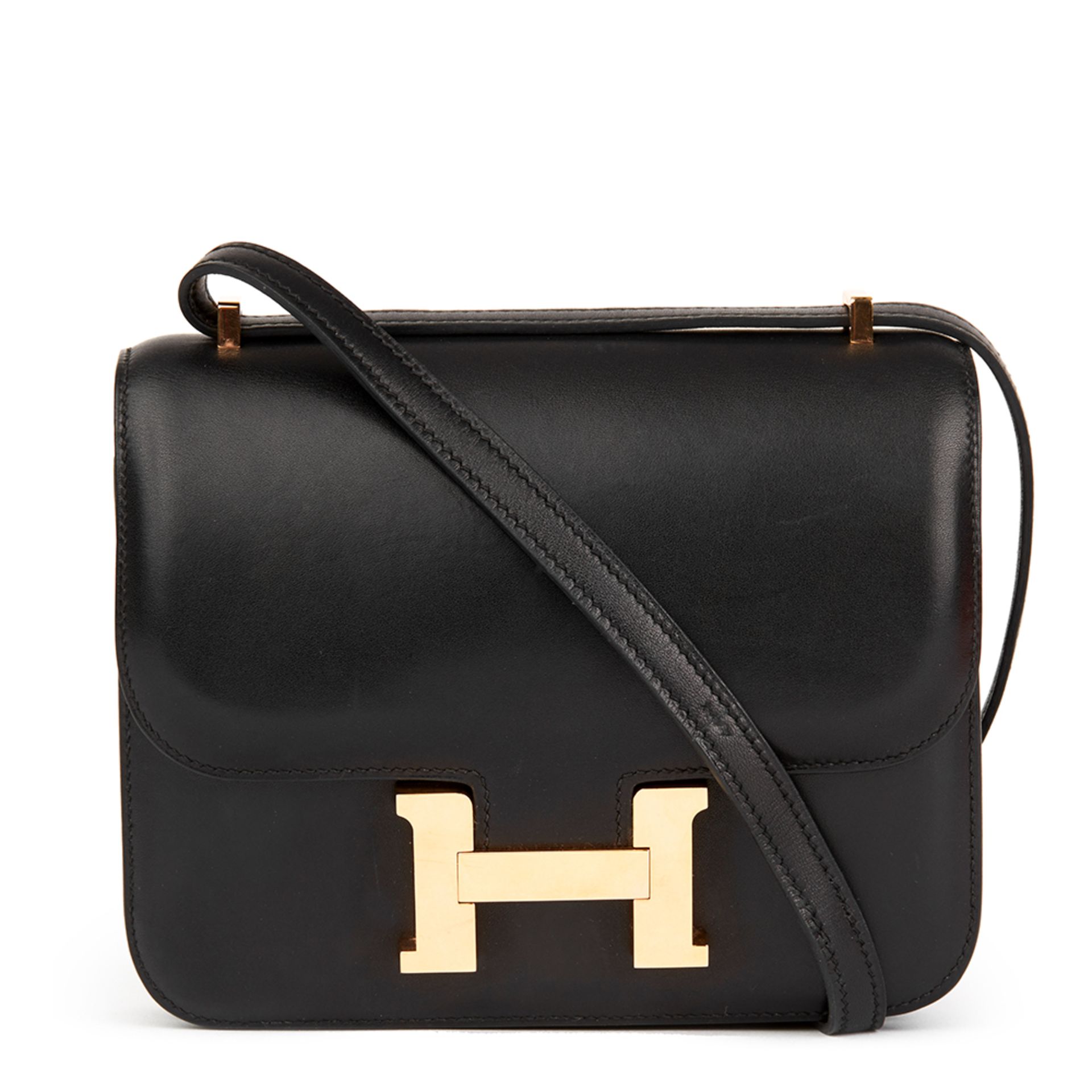 Hermès Black Swift Leather Constance Mini