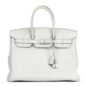 Hermès Gris Perle Fjord Leather Birkin 35cm