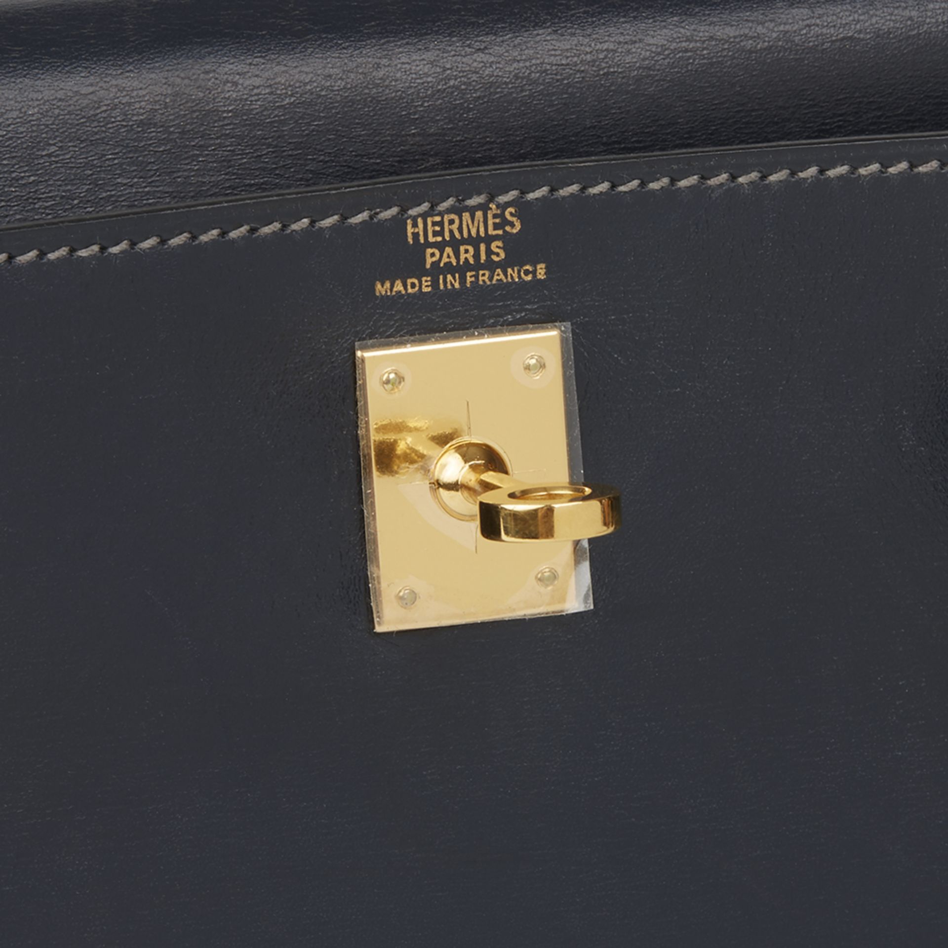 Hermès Navy Box Calf Leather Mini Kelly 20 - Image 6 of 11