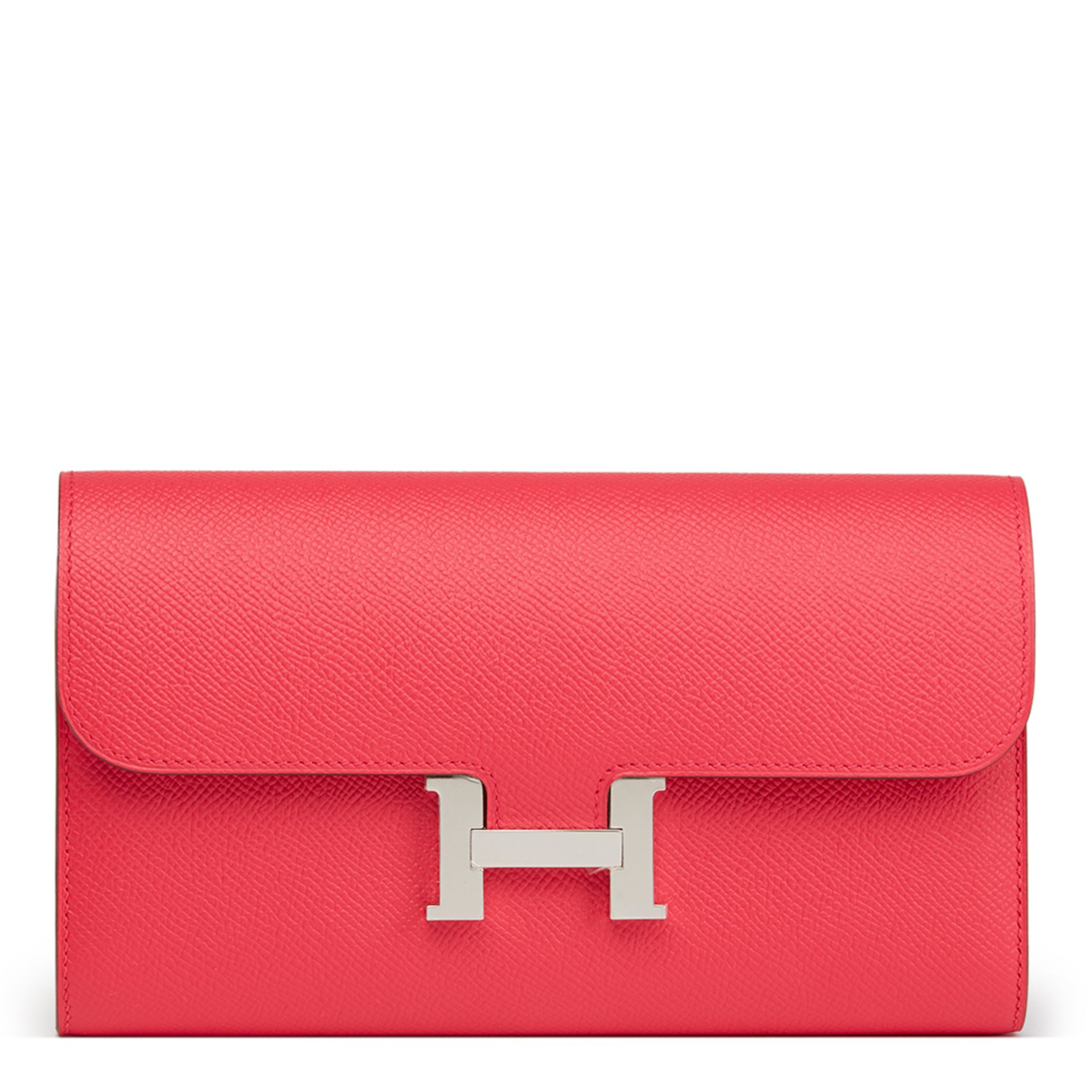 Hermès Rose Extreme Epsom Leather Constance Long Wallet