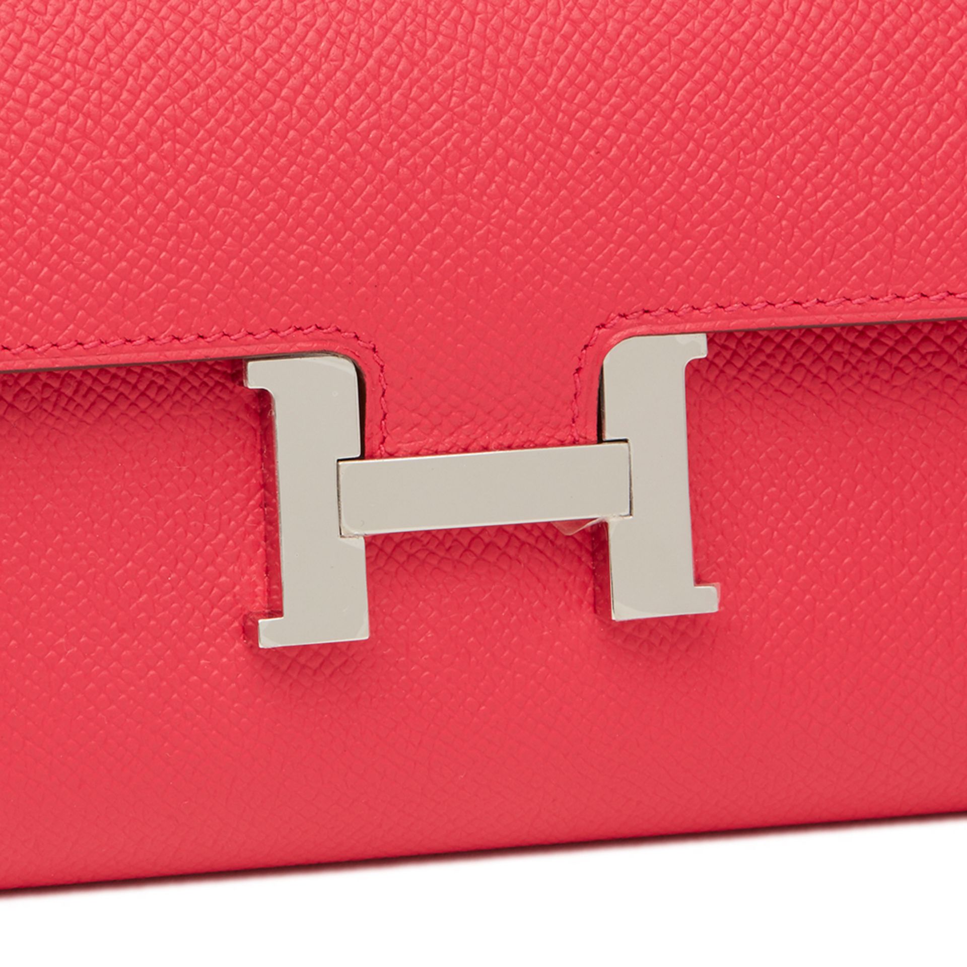 Hermès Rose Extreme Epsom Leather Constance Long Wallet - Image 6 of 10