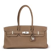 Hermès Etoupe Togo Leather Shoulder Birkin II