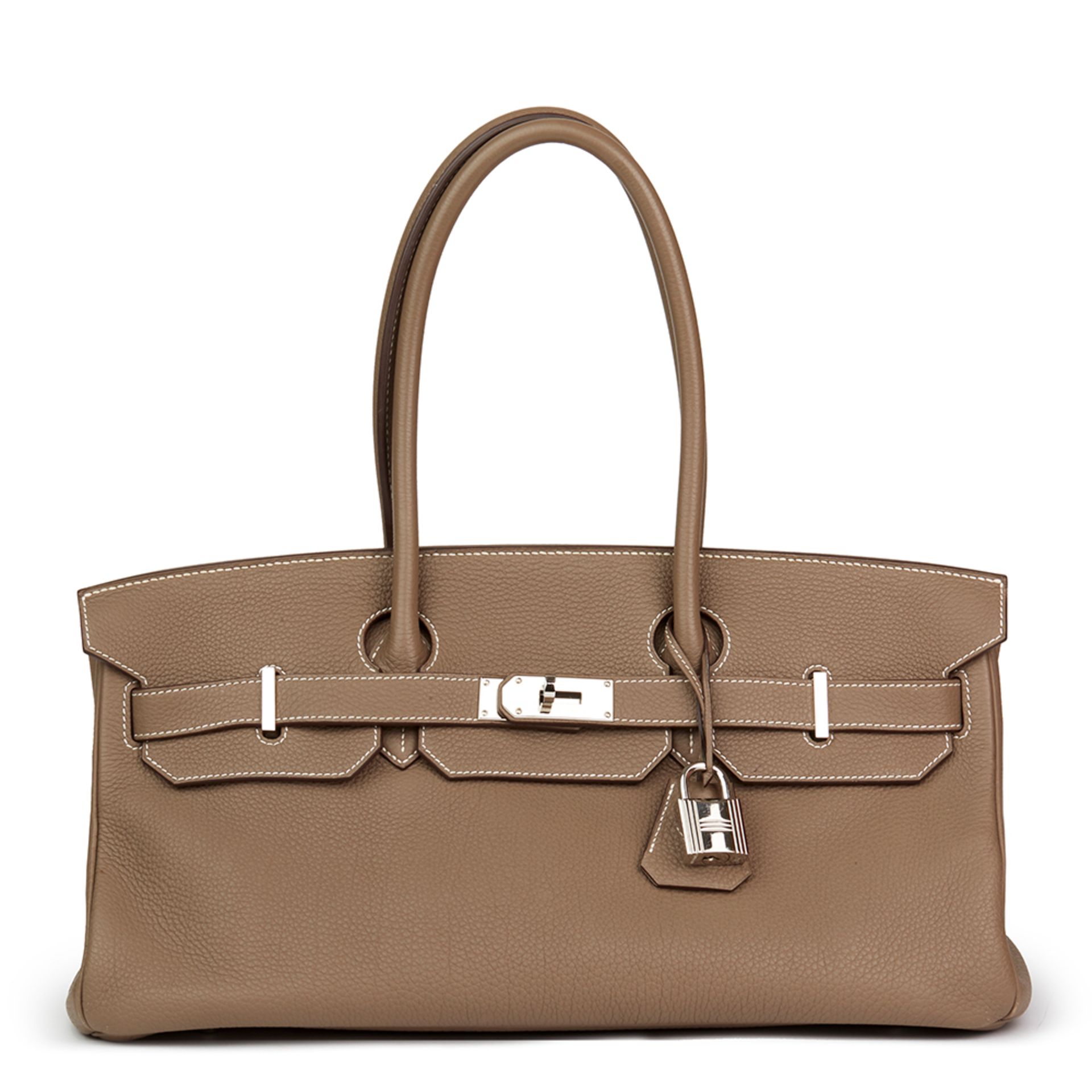 Hermès Etoupe Togo Leather Shoulder Birkin II