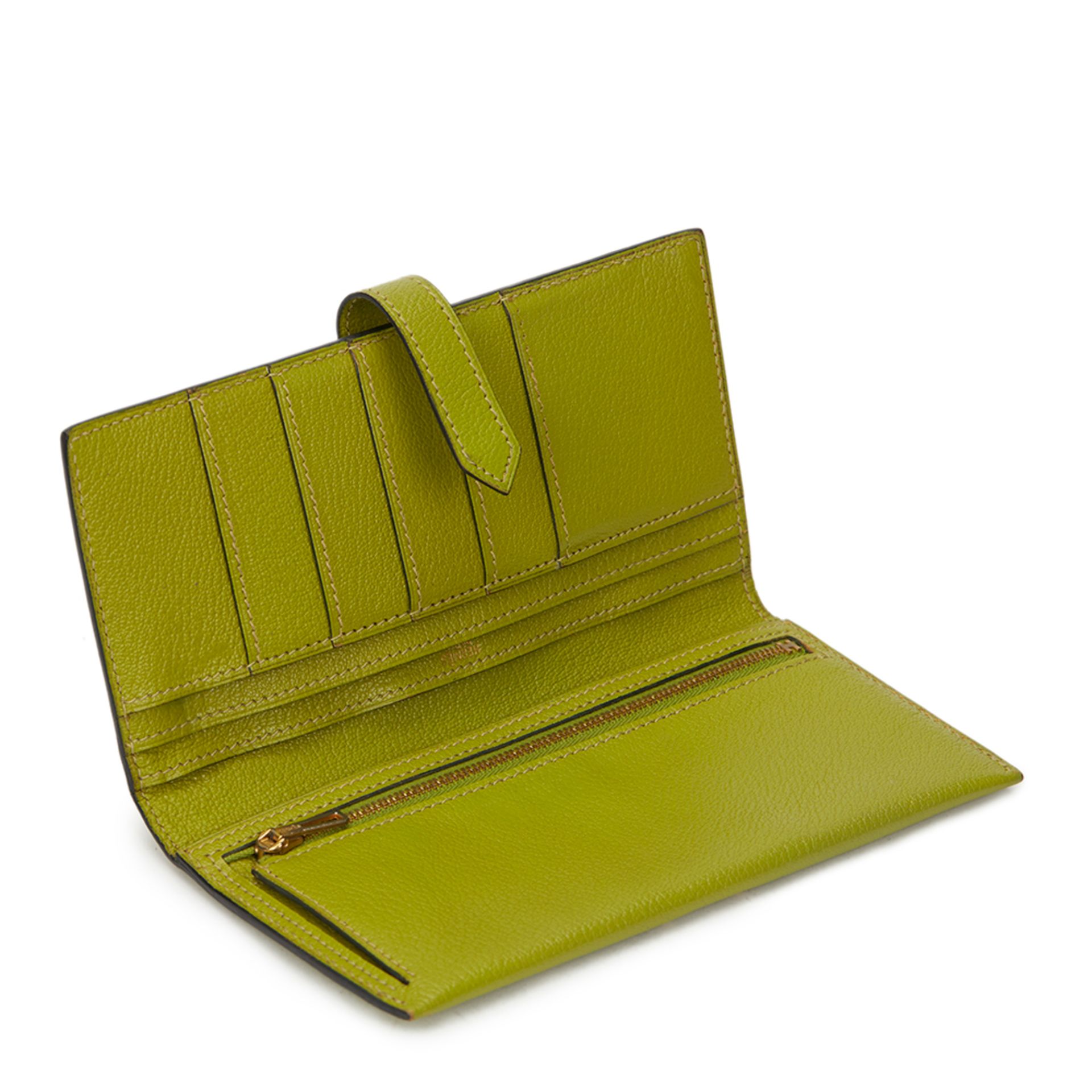 Hermès Vert Anis Chevre Mysore Leather Bearn Wallet - Image 9 of 9