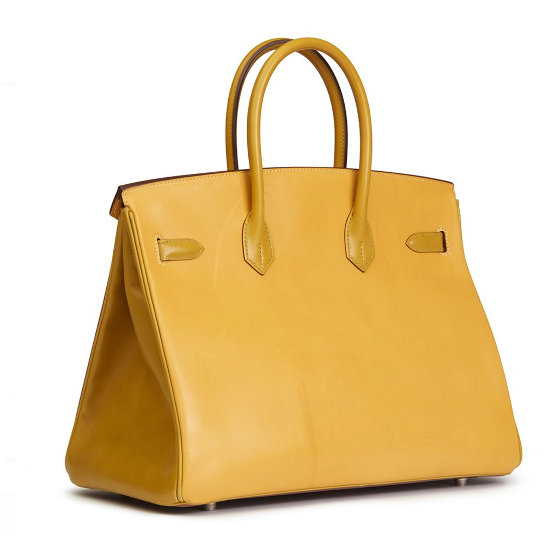 Hermès Bois De Rose, Jaune & Vert Anis Box Calf Leather Special Order Birkin 35cm - Image 9 of 11