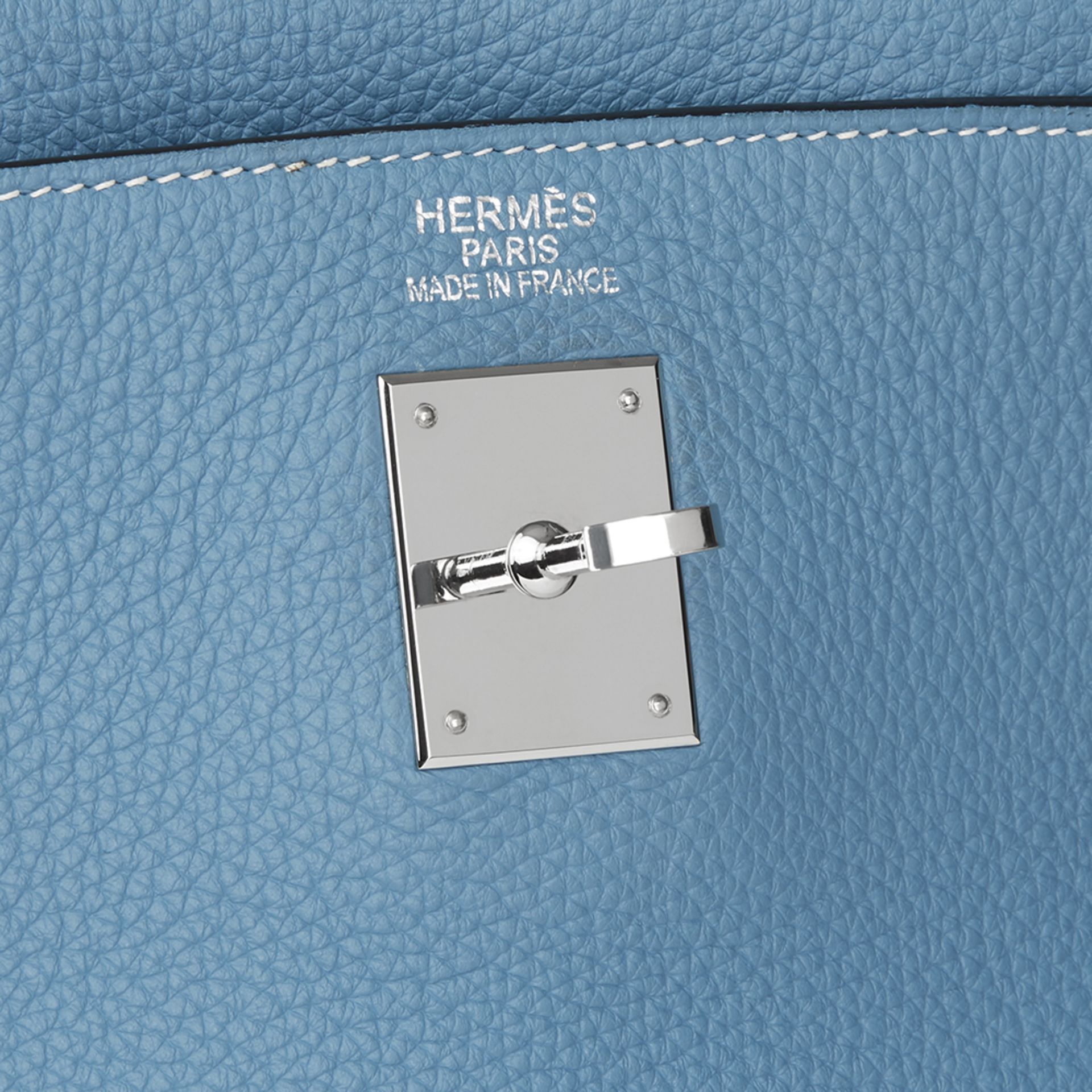 Hermès Blue Jean Togo Leather Kelly 35cm Retourne - Image 7 of 10