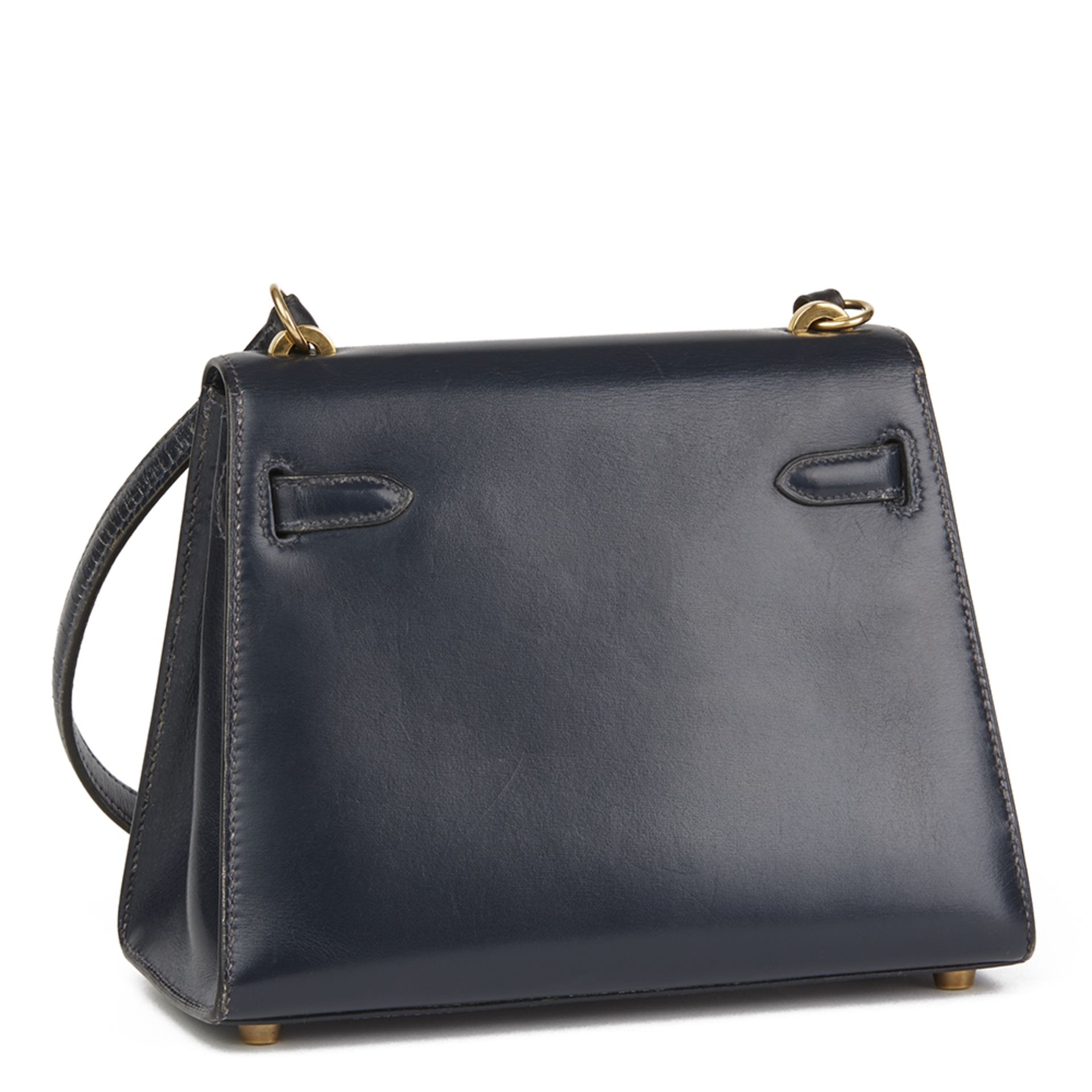 Hermès Navy Box Calf Leather Mini Kelly 20 - Image 3 of 11