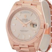 Unworn, Rolex Day-Date 40 18k Rose Gold - 228235