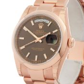 Unworn, Rolex Day-Date 36 18k Rose Gold - 118205