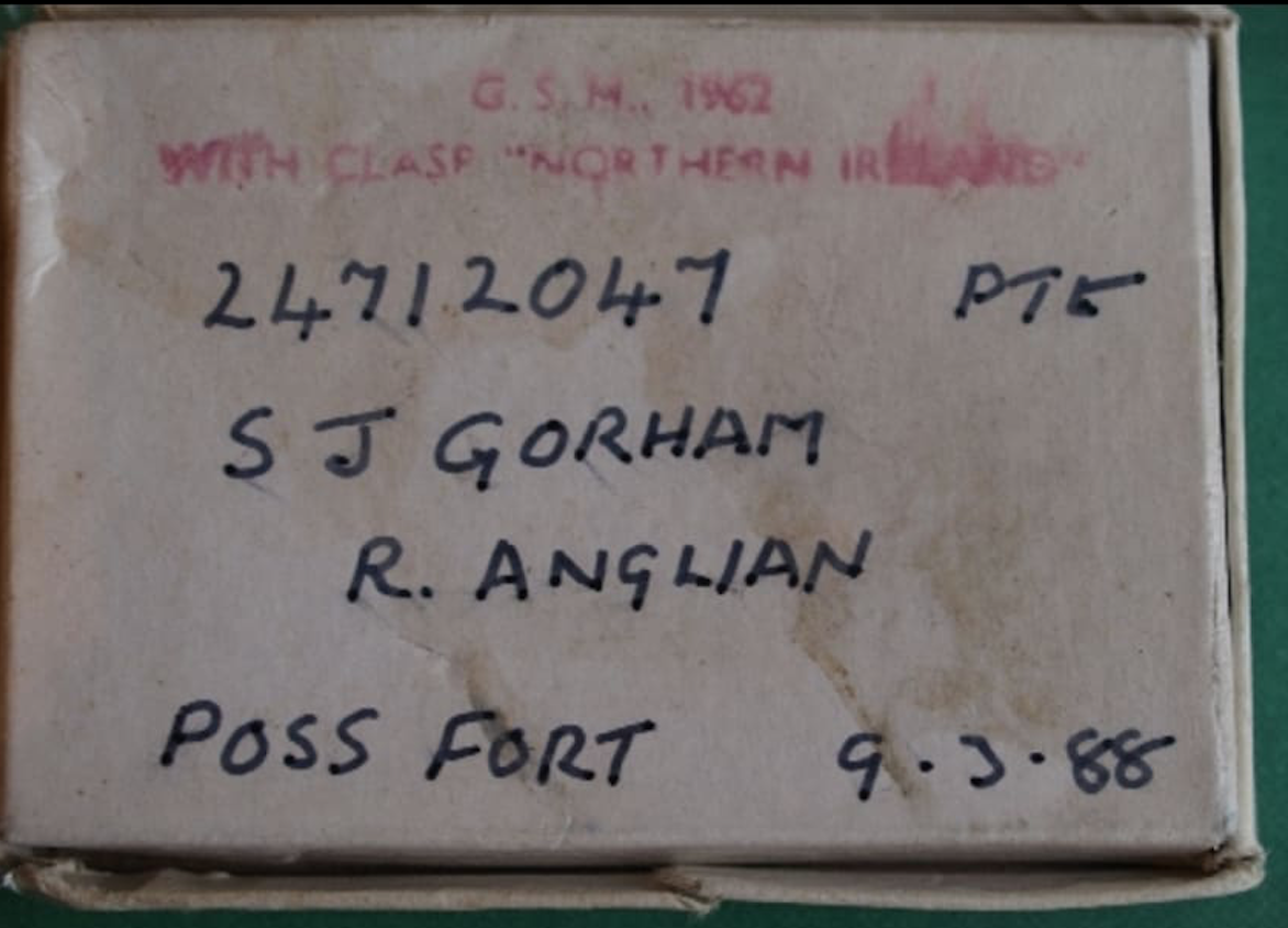 GSM Northern Ireland Cpl Gorham Royal Anglian and Box - Image 2 of 2