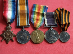 1914/15 Star, British War & Victory Medals named 183624 H LYLE AB RN