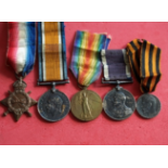 1914/15 Star, British War & Victory Medals named 183624 H LYLE AB RN