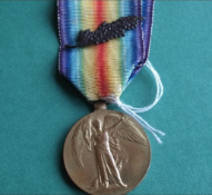 WW1 Victory Medal WO2 Draper Manchester Regt MID