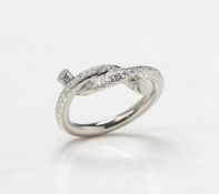 18k White Gold 0.32ct Diamond Entrelacés Ring