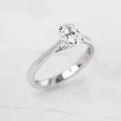 Platinum Oval Brilliant Cut 0.77ct Diamond Engagement Ring