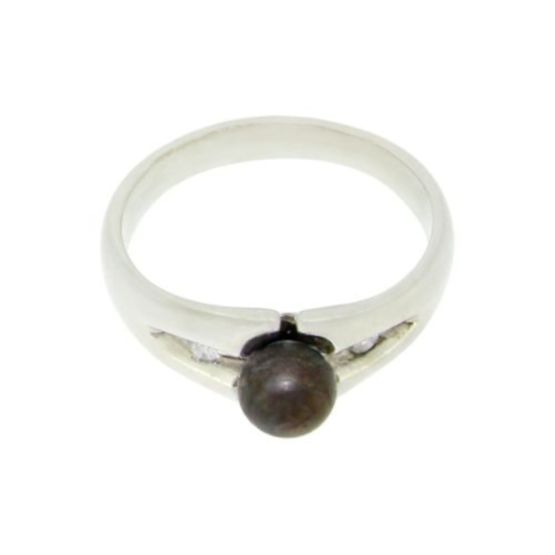 A Black Pearl & Diamond Dress Ring