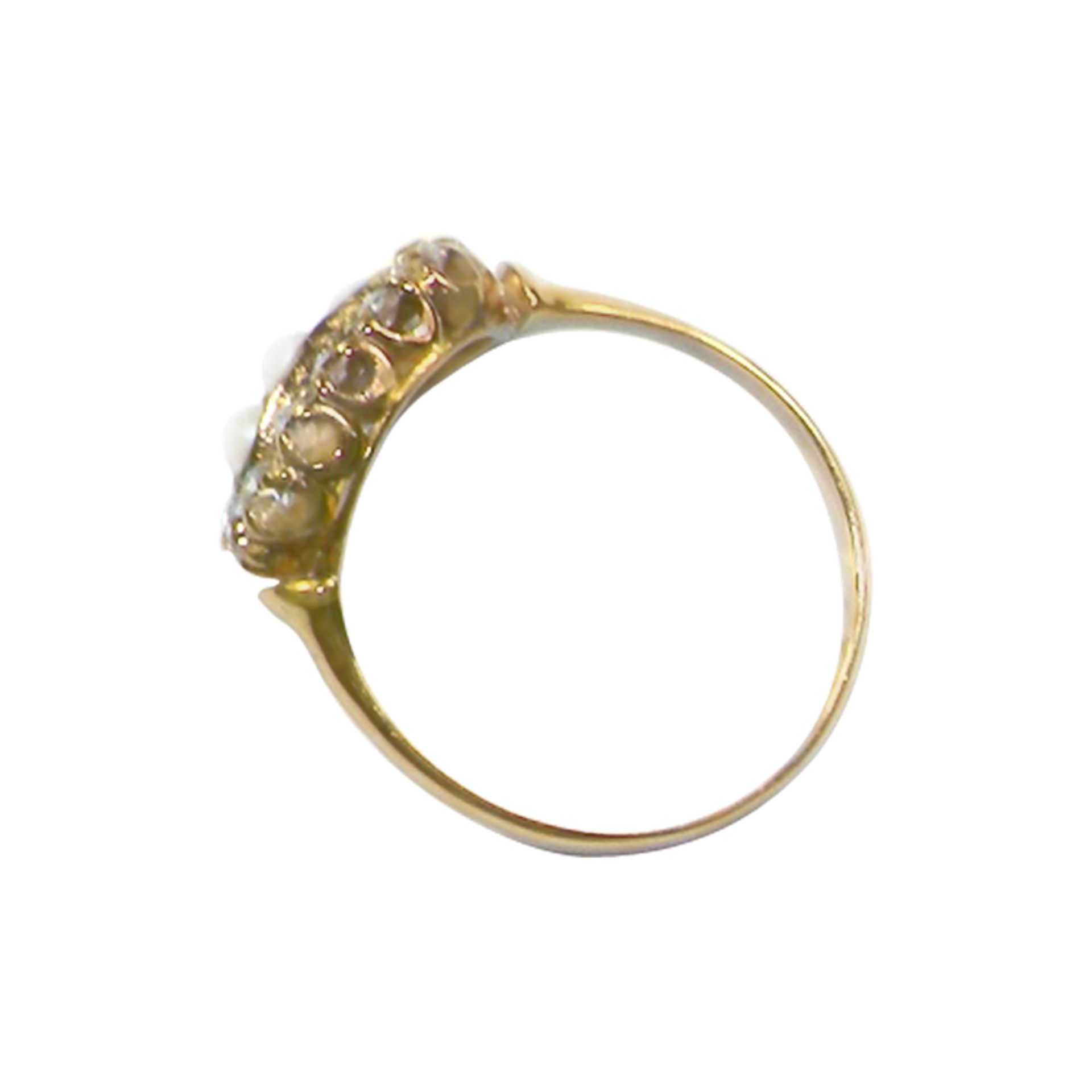 An Antique Seed Pearl & Diamond Ring - Image 4 of 4