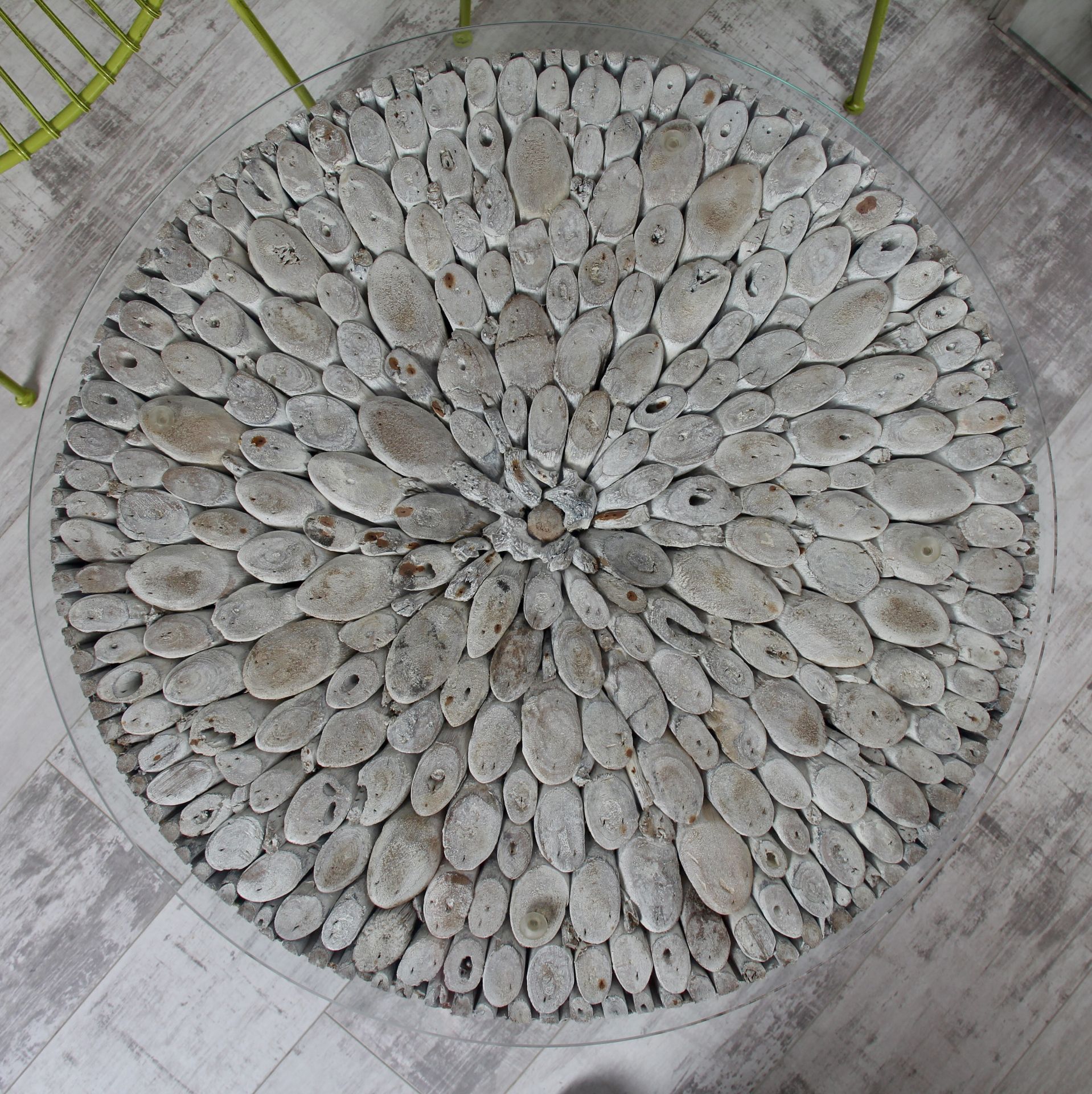 Glass Topped Driftwood Table - Image 5 of 5