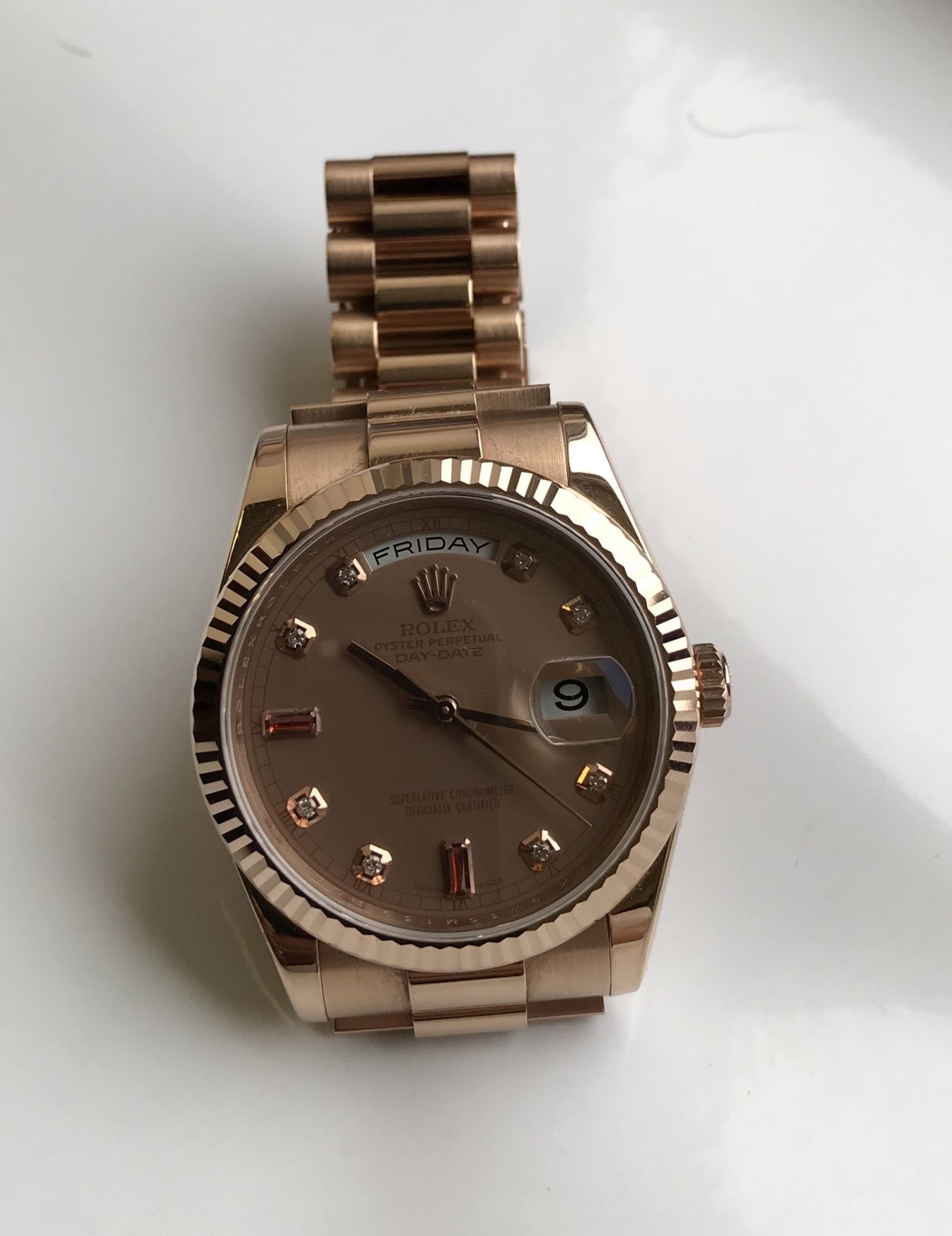 Rolex day date Rose gold